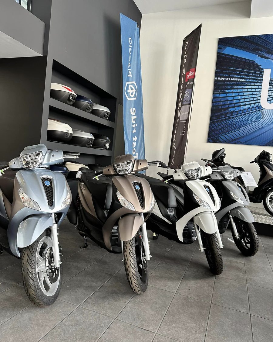 Scooter Piaggio στην έκθεση Papalexandrakis Moto